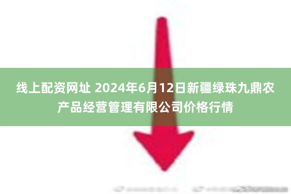 线上配资网址 2024年6月12日新疆绿珠九鼎农产品经营管理有限公司价格行情