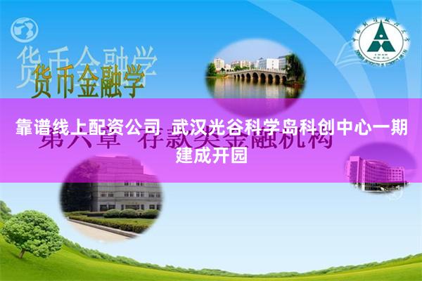 靠谱线上配资公司  武汉光谷科学岛科创中心一期建成开园